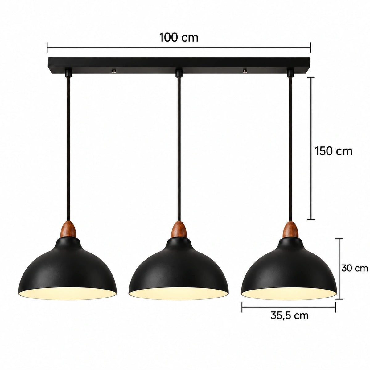 Gry - Scandinavische Hanglamp Koepel Metaal