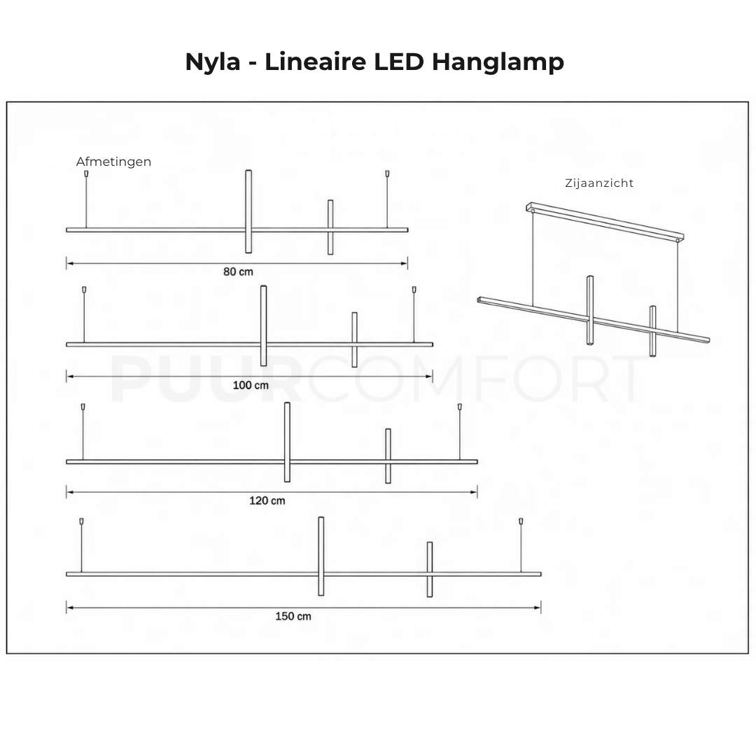 Nyla - Lineaire LED Hanglamp Modern