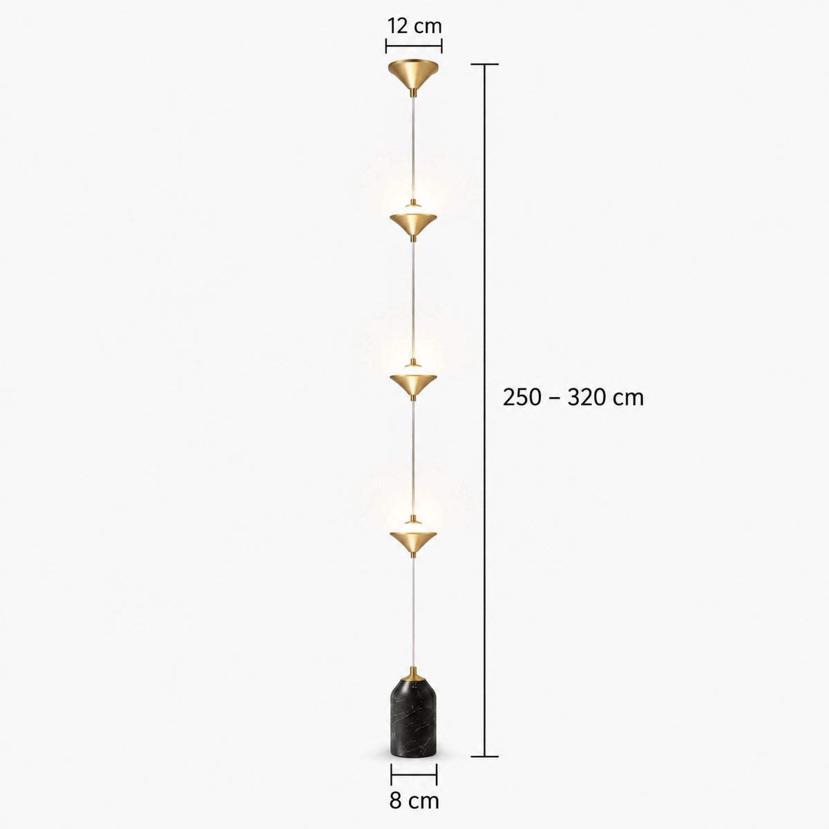 Spira - Minimalistische Vloerlamp LED Lichtpunten