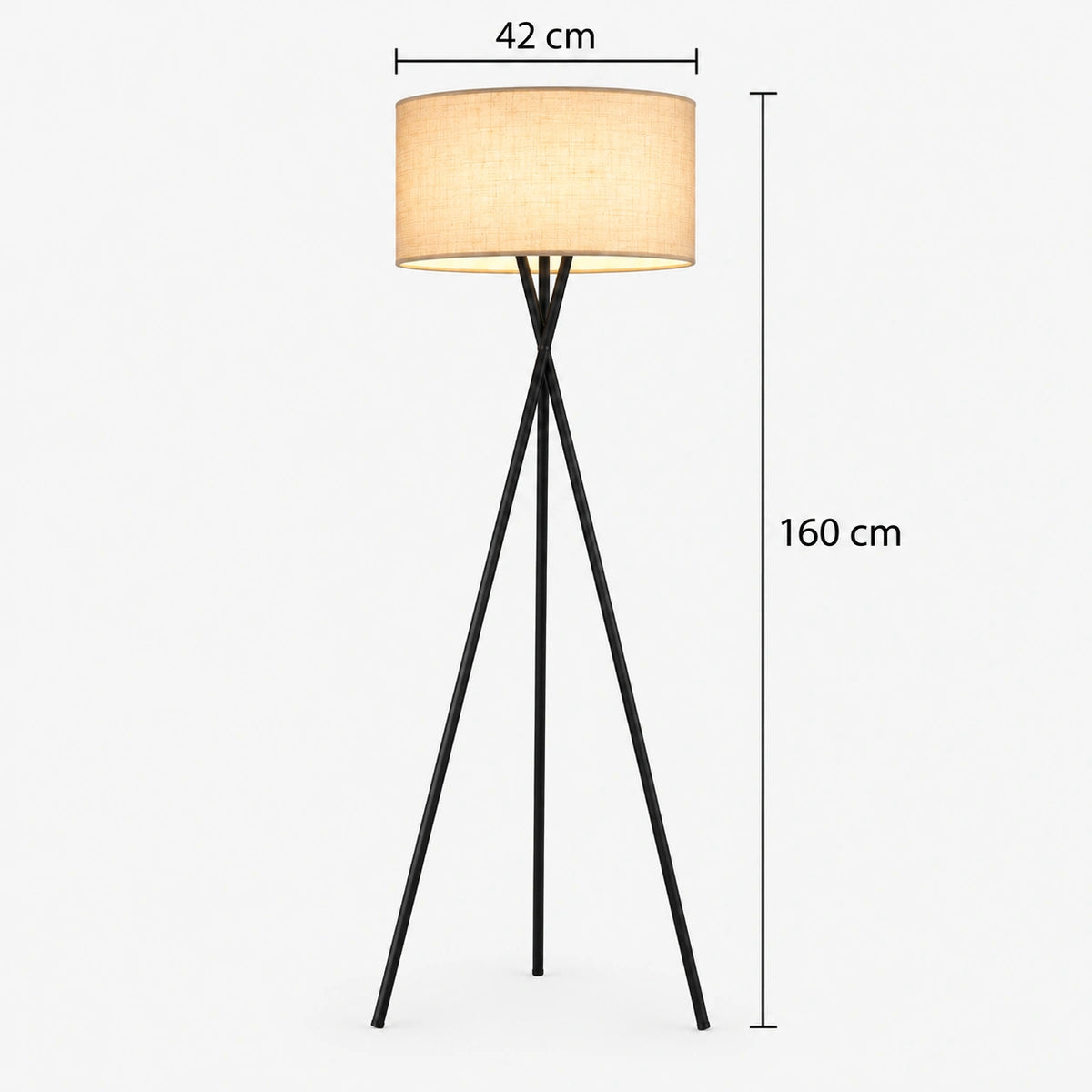 Trine - Scandinavische Driepoot Vloerlamp Stof