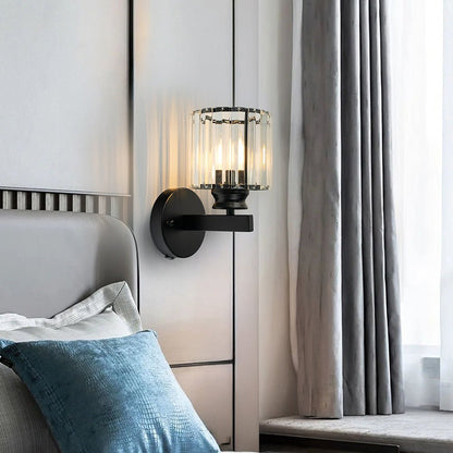 Evara - Geribbeld Glazen Wandlamp