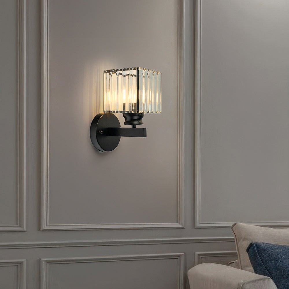 Evara - Geribbeld Glazen Wandlamp