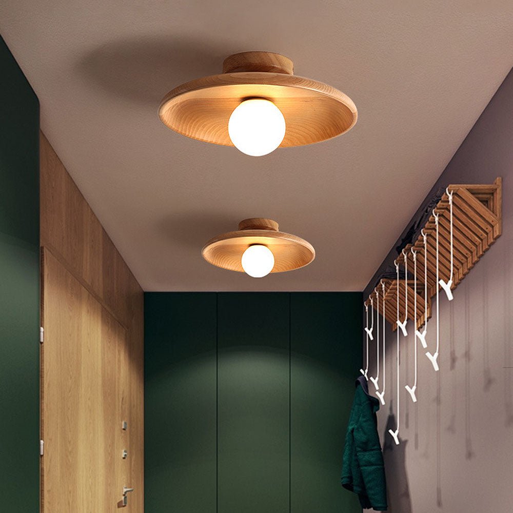 Eona - Ronde Houten Plafondlamp