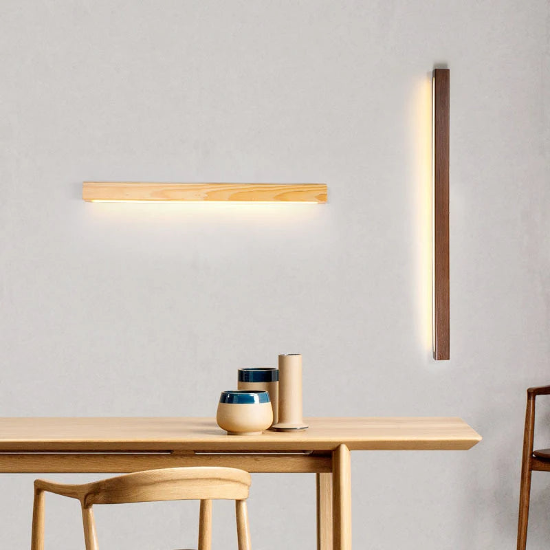 Ovara - Houten Balk LED Wandlamp