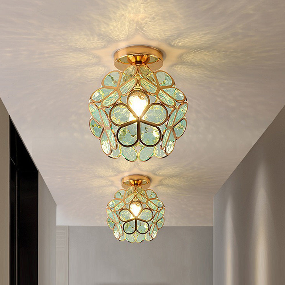 Ivara - Bloemvormige Glazen Plafondlamp