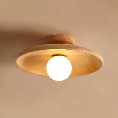 Eona - Ronde Houten Plafondlamp