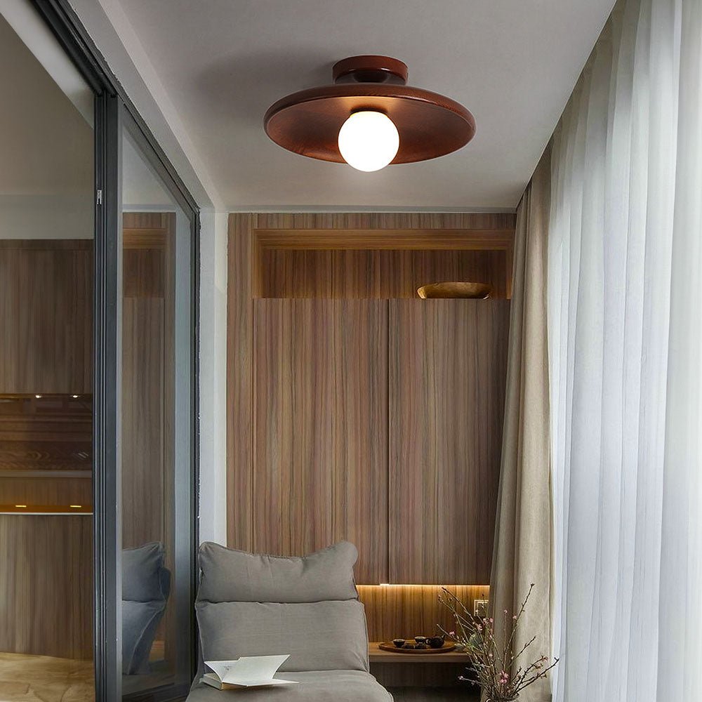 Eona - Ronde Houten Plafondlamp