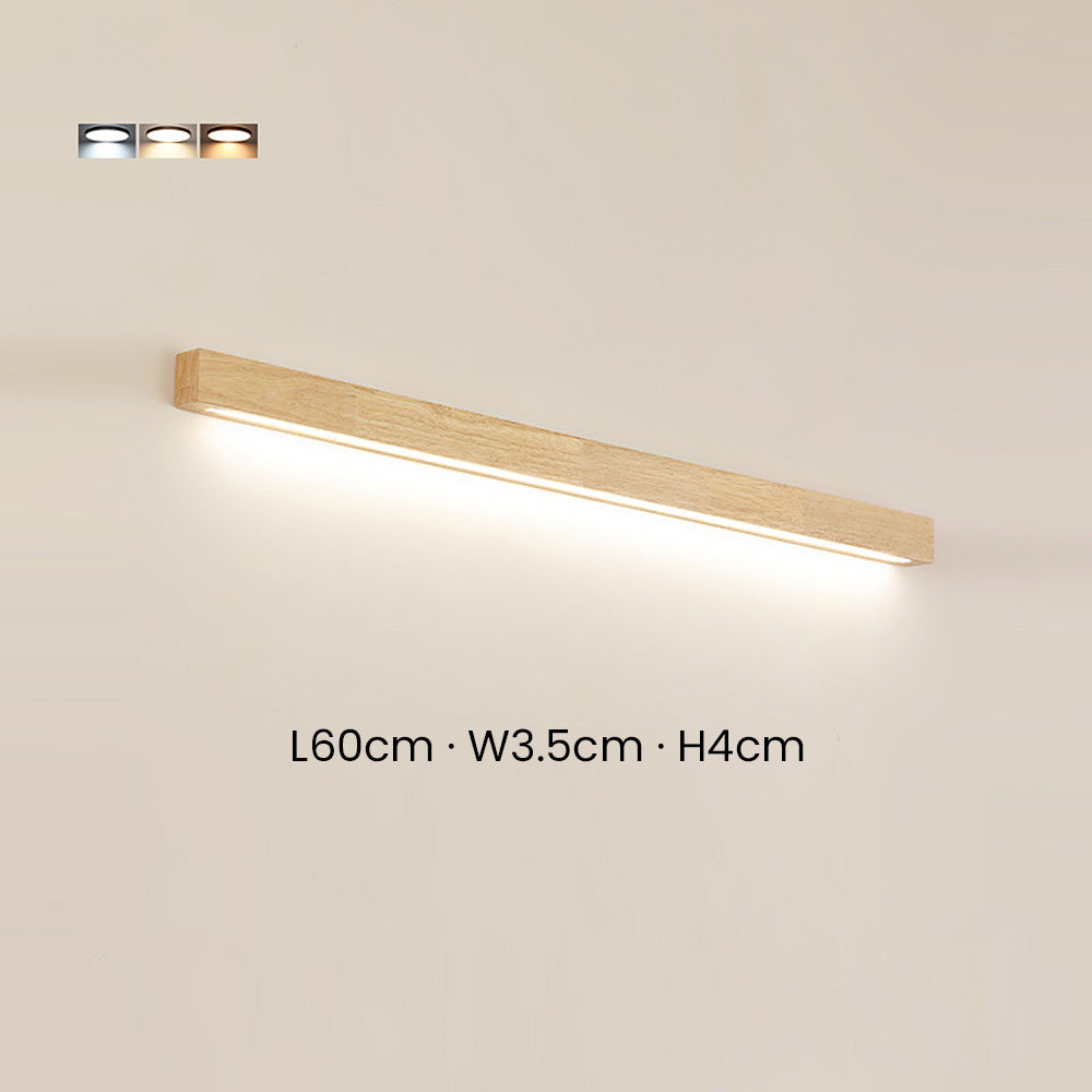 Ovara - Houten Balk LED Wandlamp