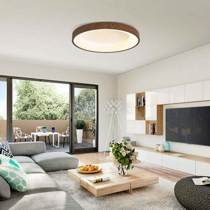 Auni - Ronde Houten Plafondlamp