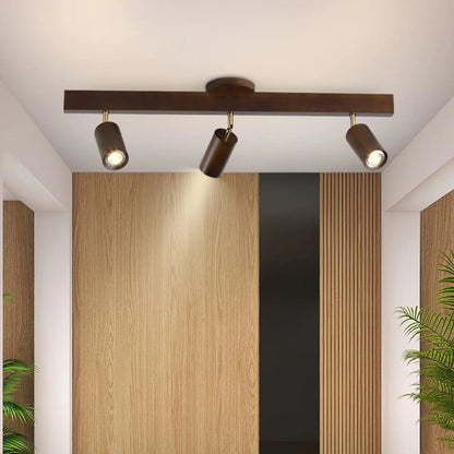 Orya - Houten Plafondlamp met Verstelbare Spots