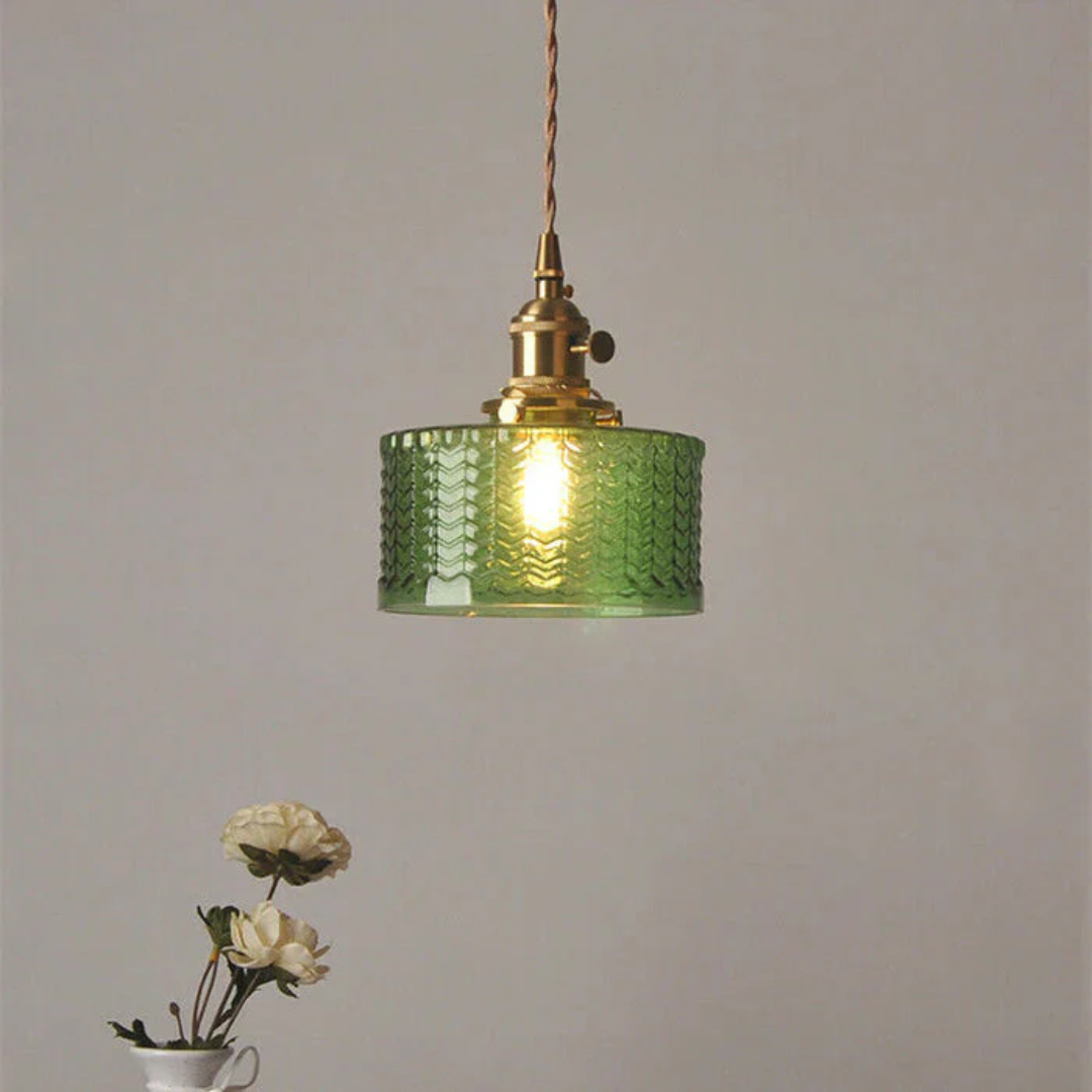 Kelva - Geribbelde Glazen Hanglamp