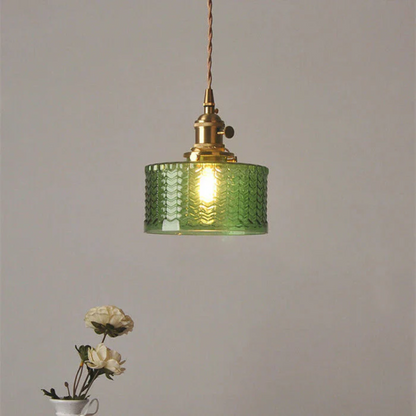 Kelva - Geribbelde Glazen Hanglamp