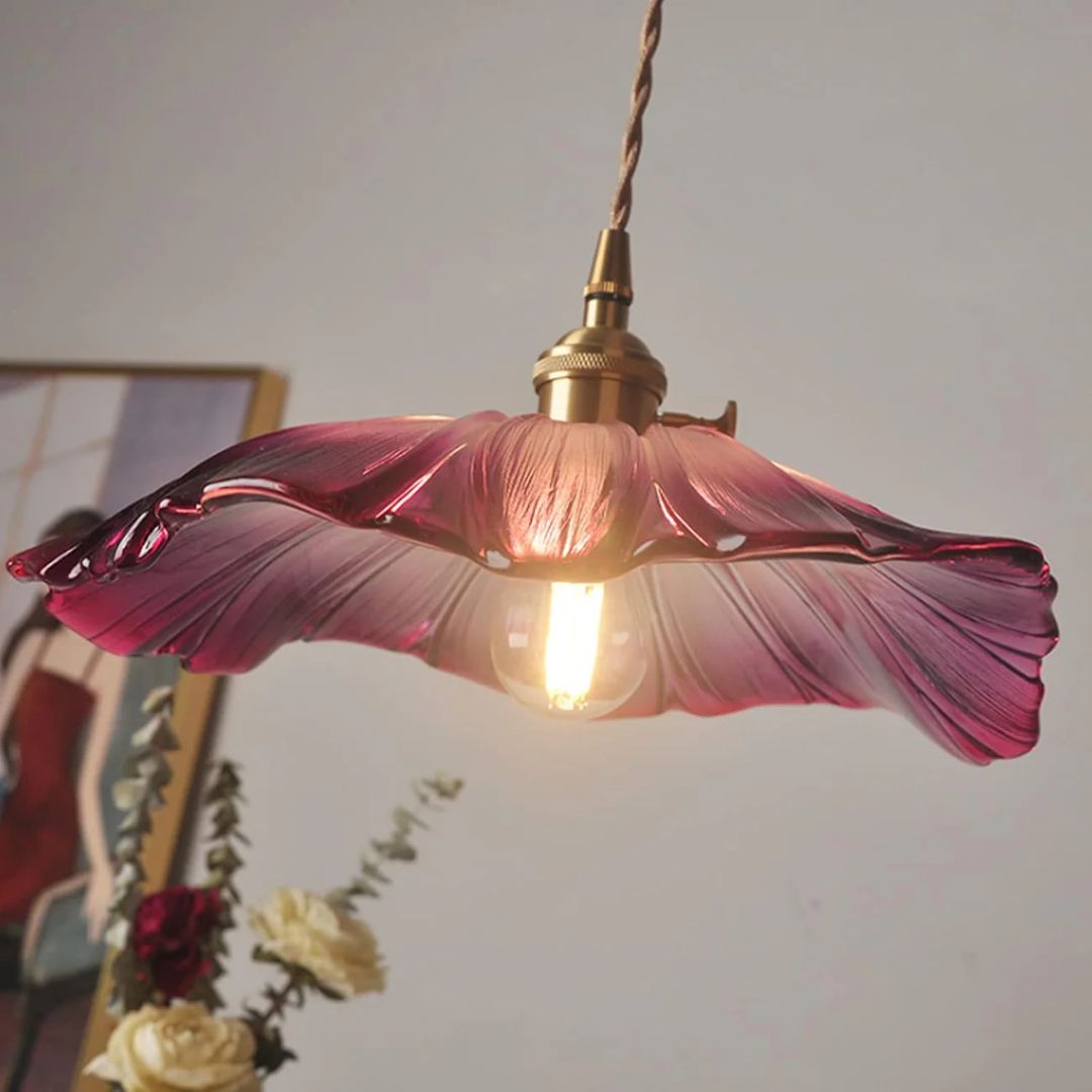 Bryna - Bloemvormige Glazen Hanglamp