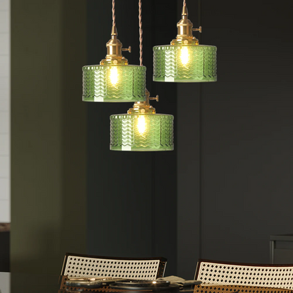 Kelva - Geribbelde Glazen Hanglamp