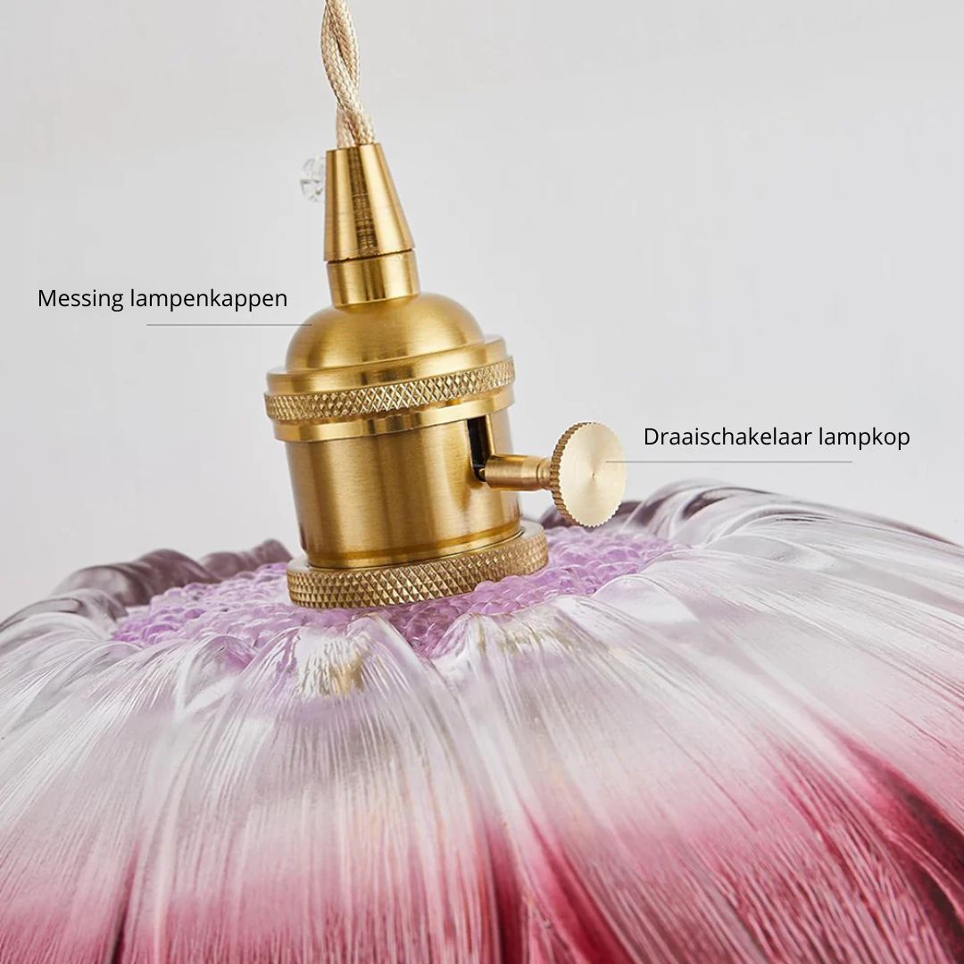 Bryna - Bloemvormige Glazen Hanglamp