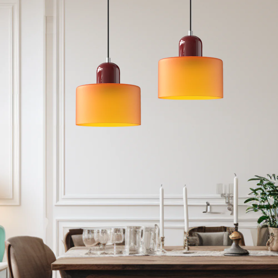 Velin - Retro Glazen Hanglamp Bauhaus Stijl