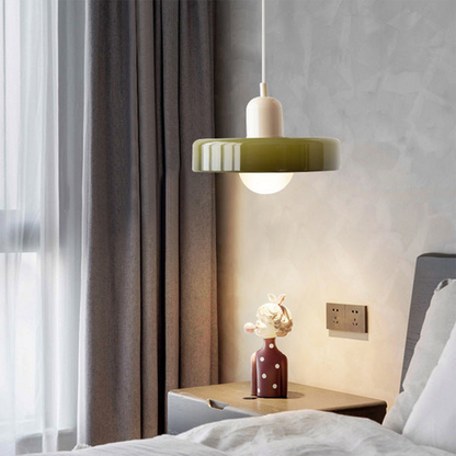 Selva - Bauhaus Retro Hanglamp Gekleurd Glas