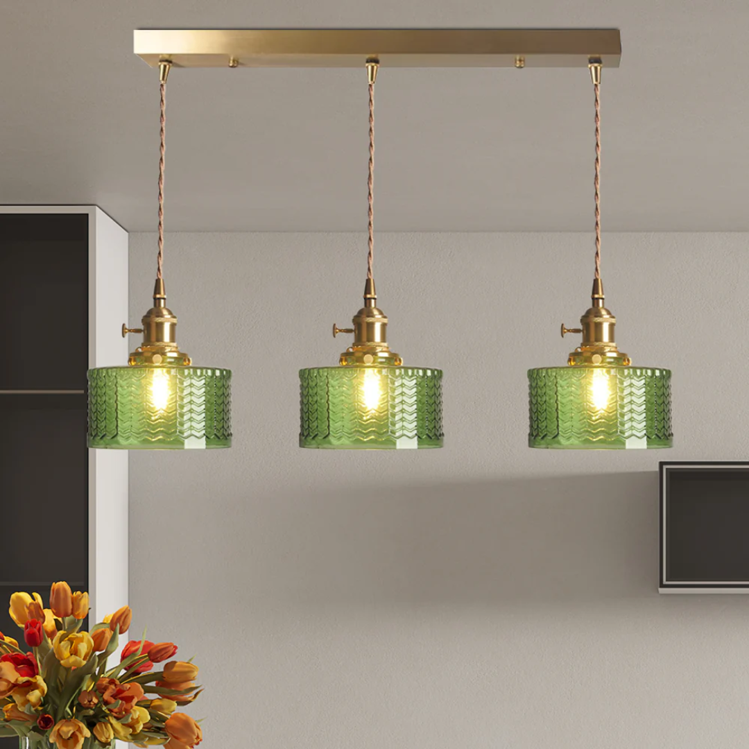 Kelva - Geribbelde Glazen Hanglamp