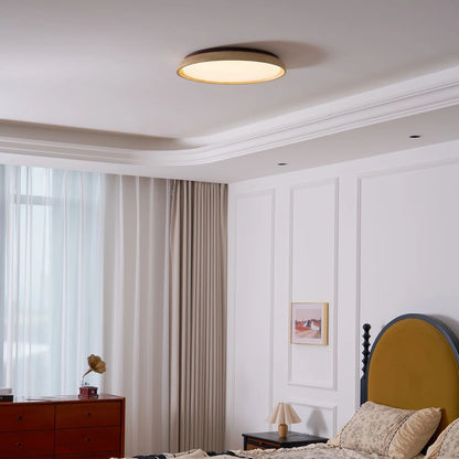 Enya - Travertin LED Plafondlamp met Hout