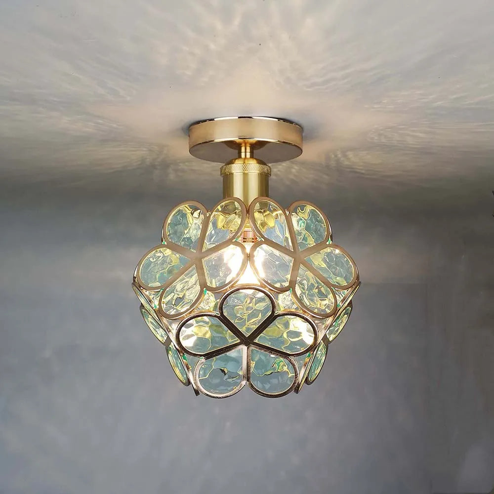 Ivara - Bloemvormige Glazen Plafondlamp