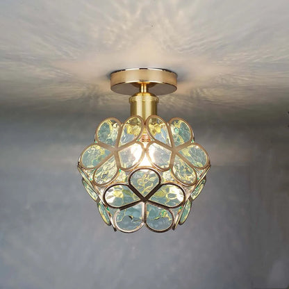 Ivara - Bloemvormige Glazen Plafondlamp