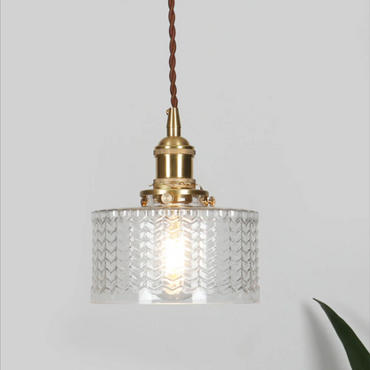 Kelva - Geribbelde Glazen Hanglamp