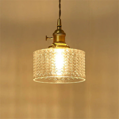 Kelva - Geribbelde Glazen Hanglamp