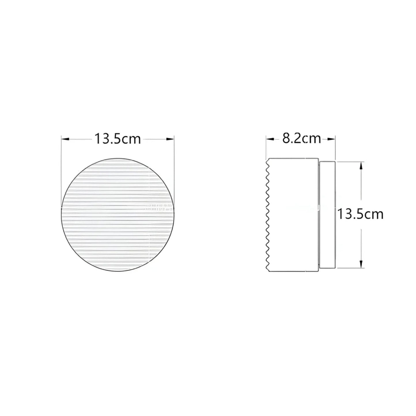 Eloa - Ronde Wandlamp met Geribbeld Glas