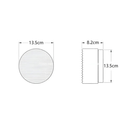 Eloa - Ronde Wandlamp met Geribbeld Glas