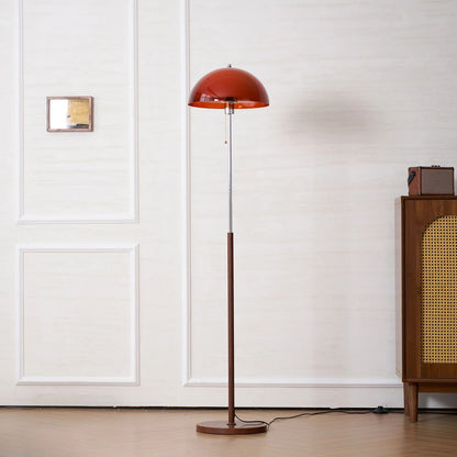 Selmi - Retro Vloerlamp Amber Glas