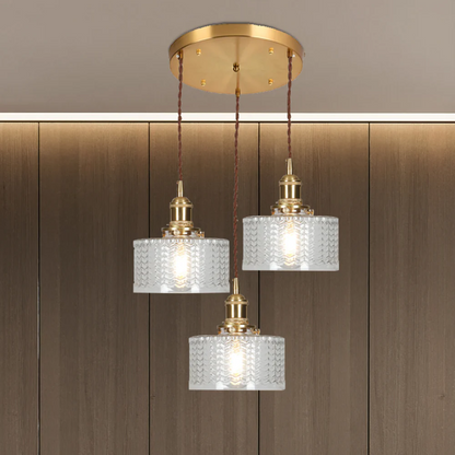 Kelva - Geribbelde Glazen Hanglamp