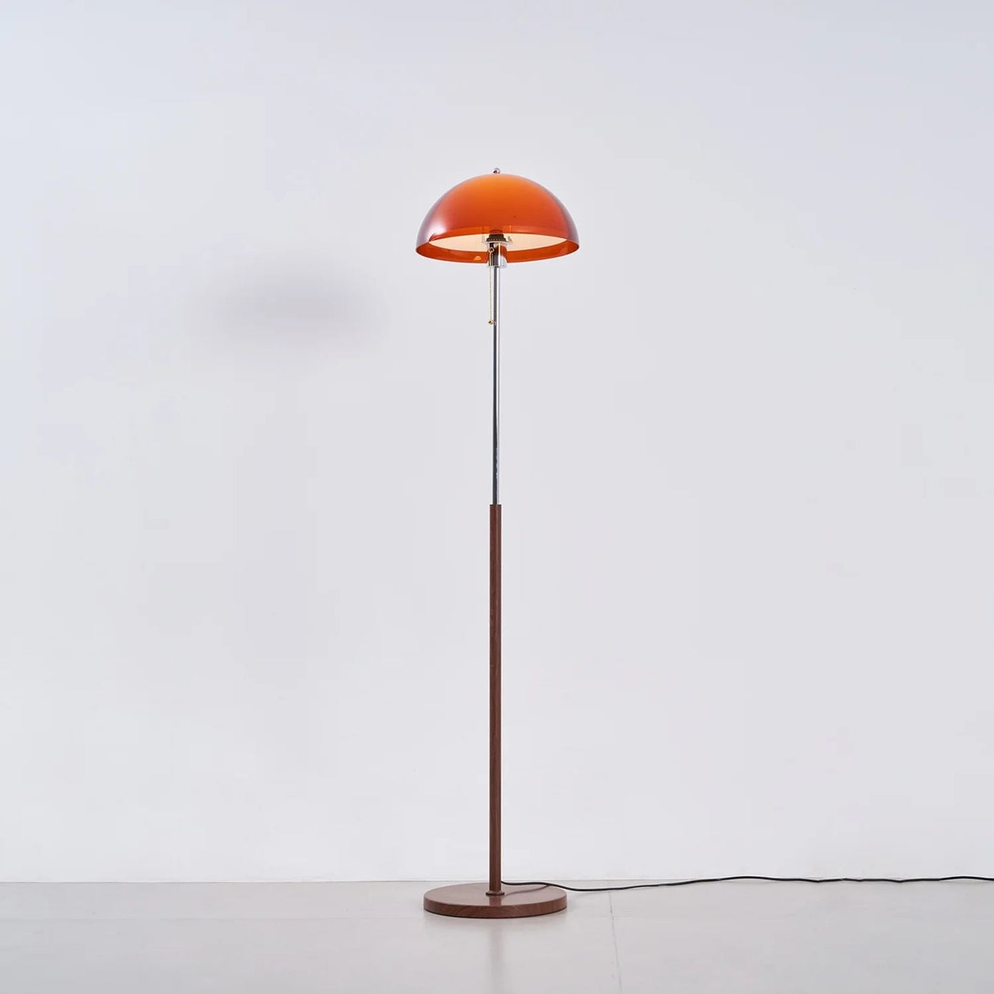 Selmi - Retro Vloerlamp Amber Glas