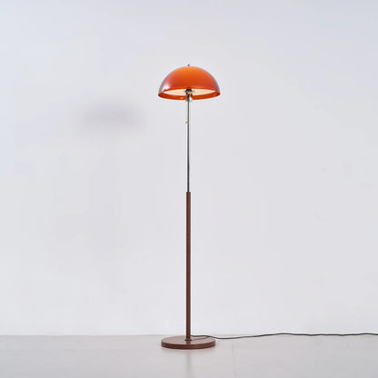 Selmi - Retro Vloerlamp Amber Glas