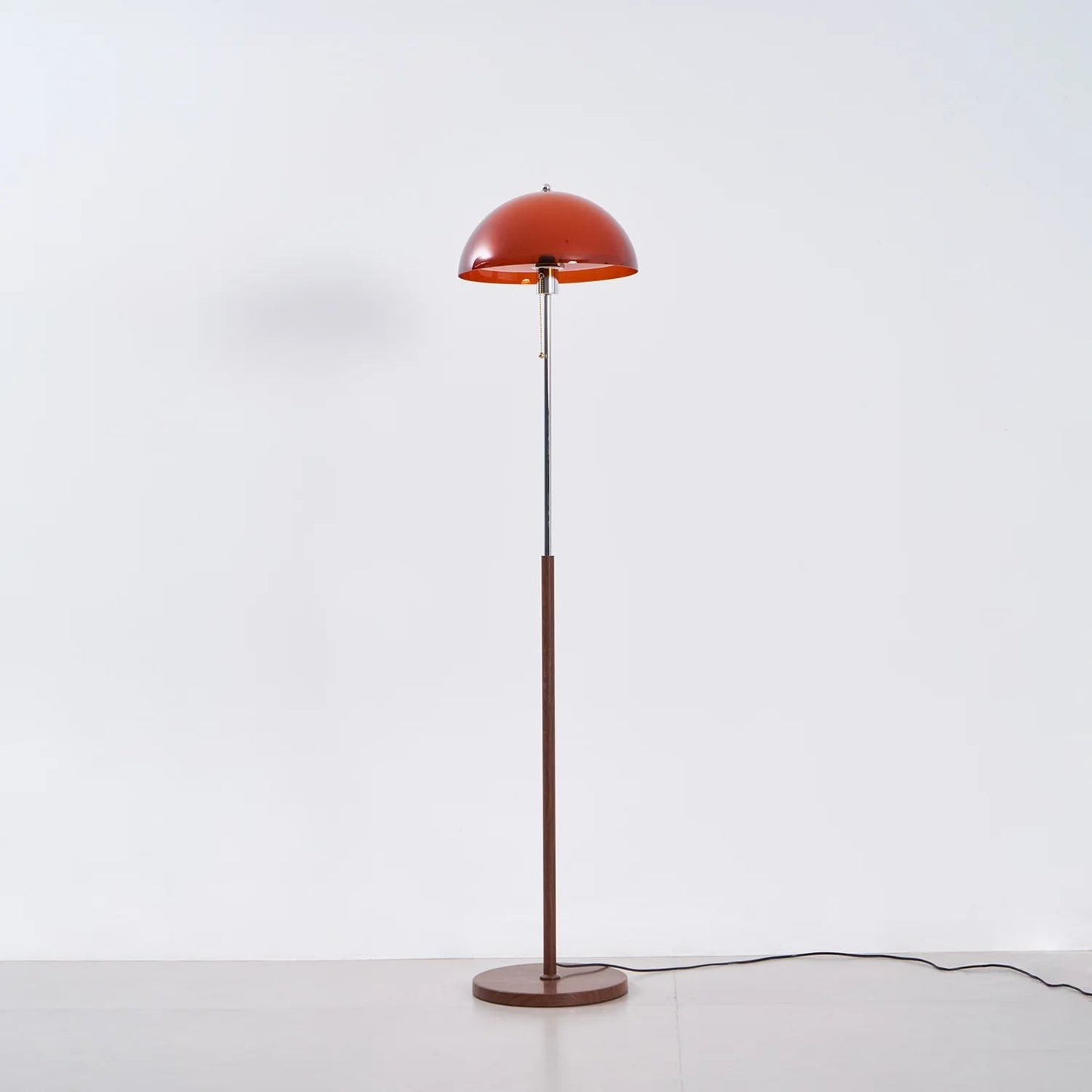 Selmi - Retro Vloerlamp Amber Glas