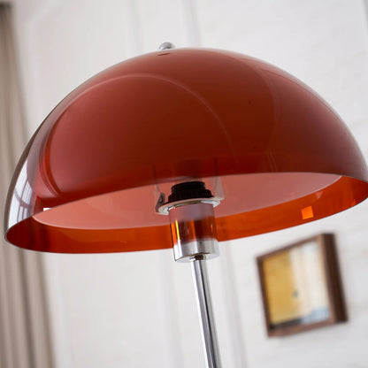 Selmi - Retro Vloerlamp Amber Glas