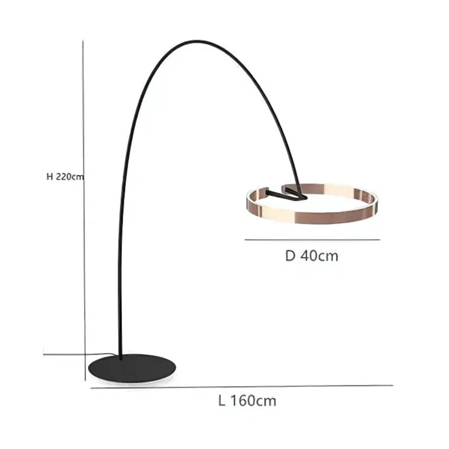 Vela - Moderne Booglamp Vloerlamp