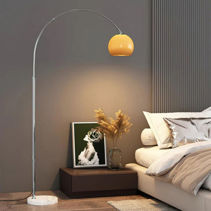 Siva - Booglamp Vloerlamp met Glazen Kap