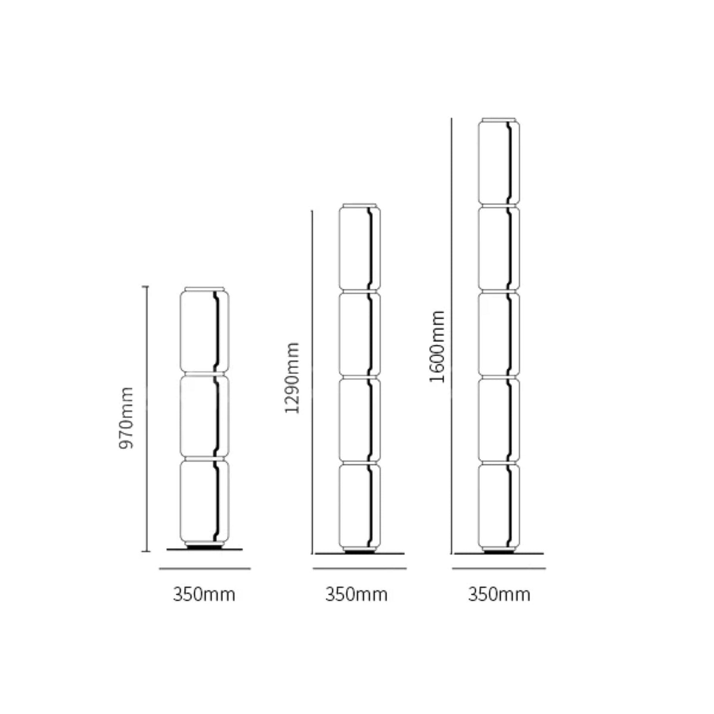 Nela - Moderne Glazen Vloerlamp LED