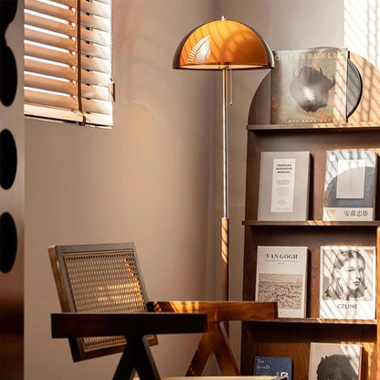Selmi - Retro Vloerlamp Amber Glas
