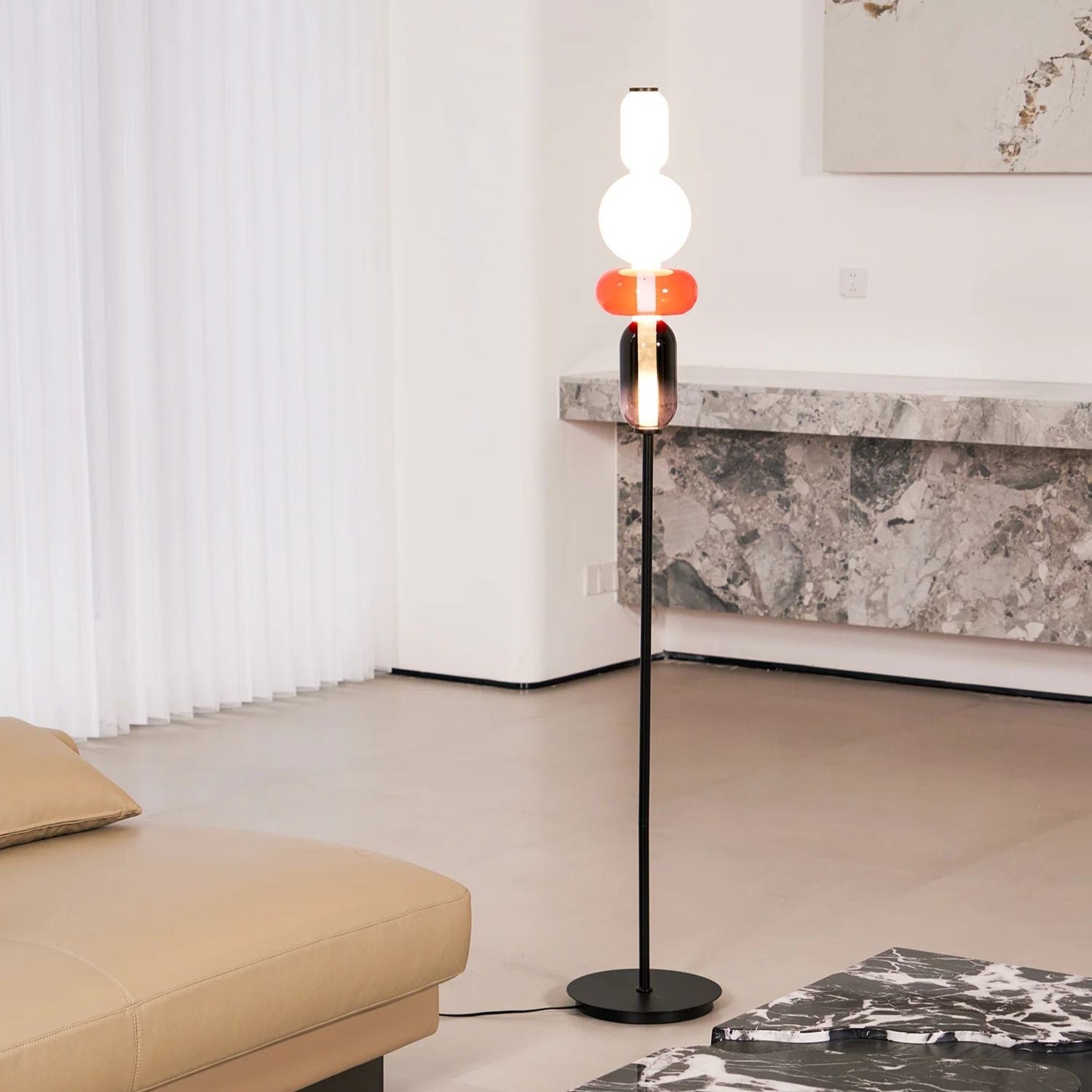 Rina - Design Vloerlamp Glas