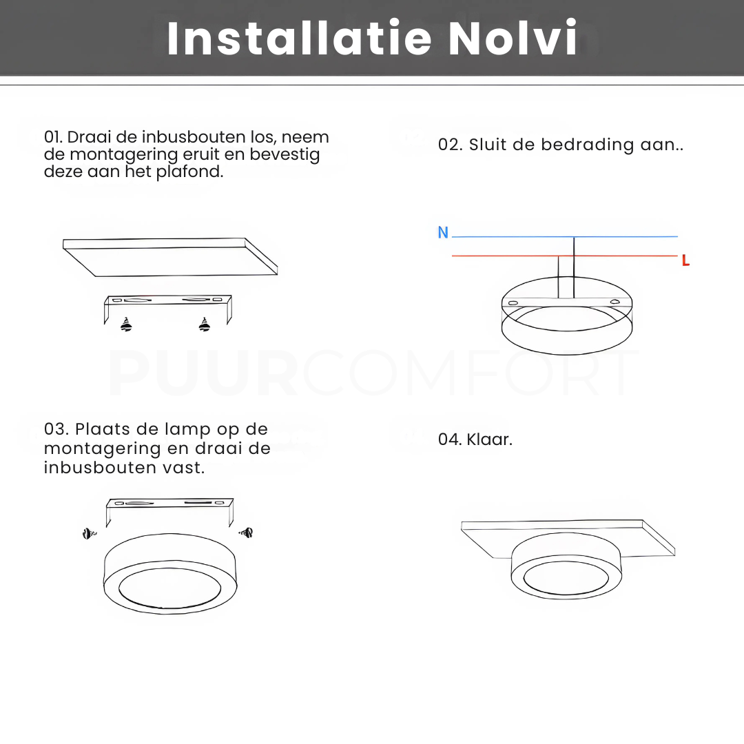 Nolvi - Compacte LED Spot voor Plafond