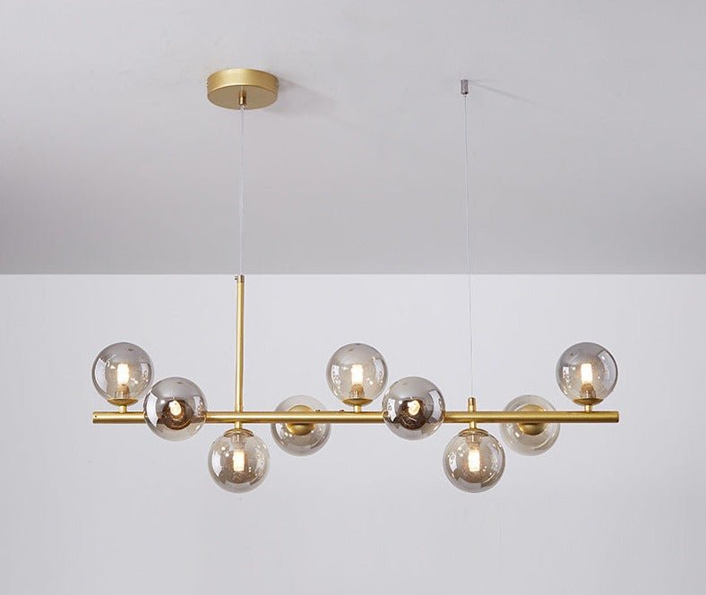 Ivelo - Lineaire Hanglamp met Glazen Bollen