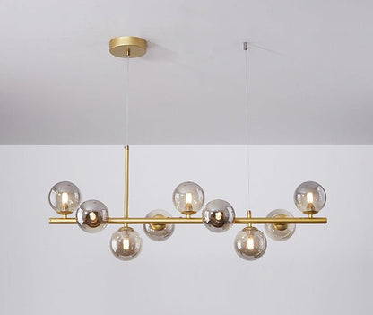 Ivelo - Lineaire Hanglamp met Glazen Bollen
