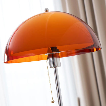 Selmi - Retro Vloerlamp Amber Glas