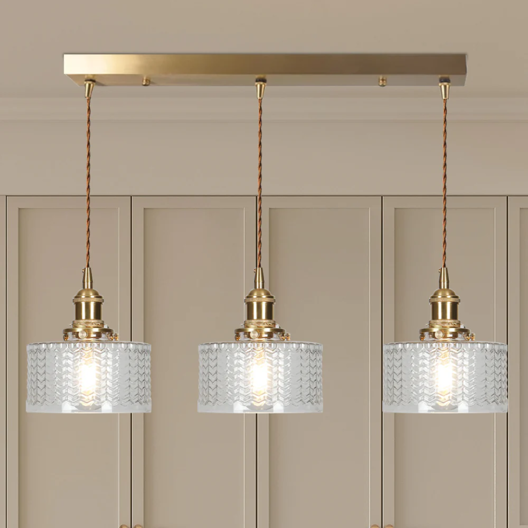 Kelva - Geribbelde Glazen Hanglamp