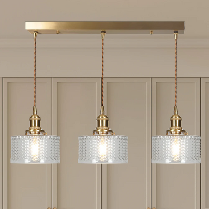 Kelva - Geribbelde Glazen Hanglamp