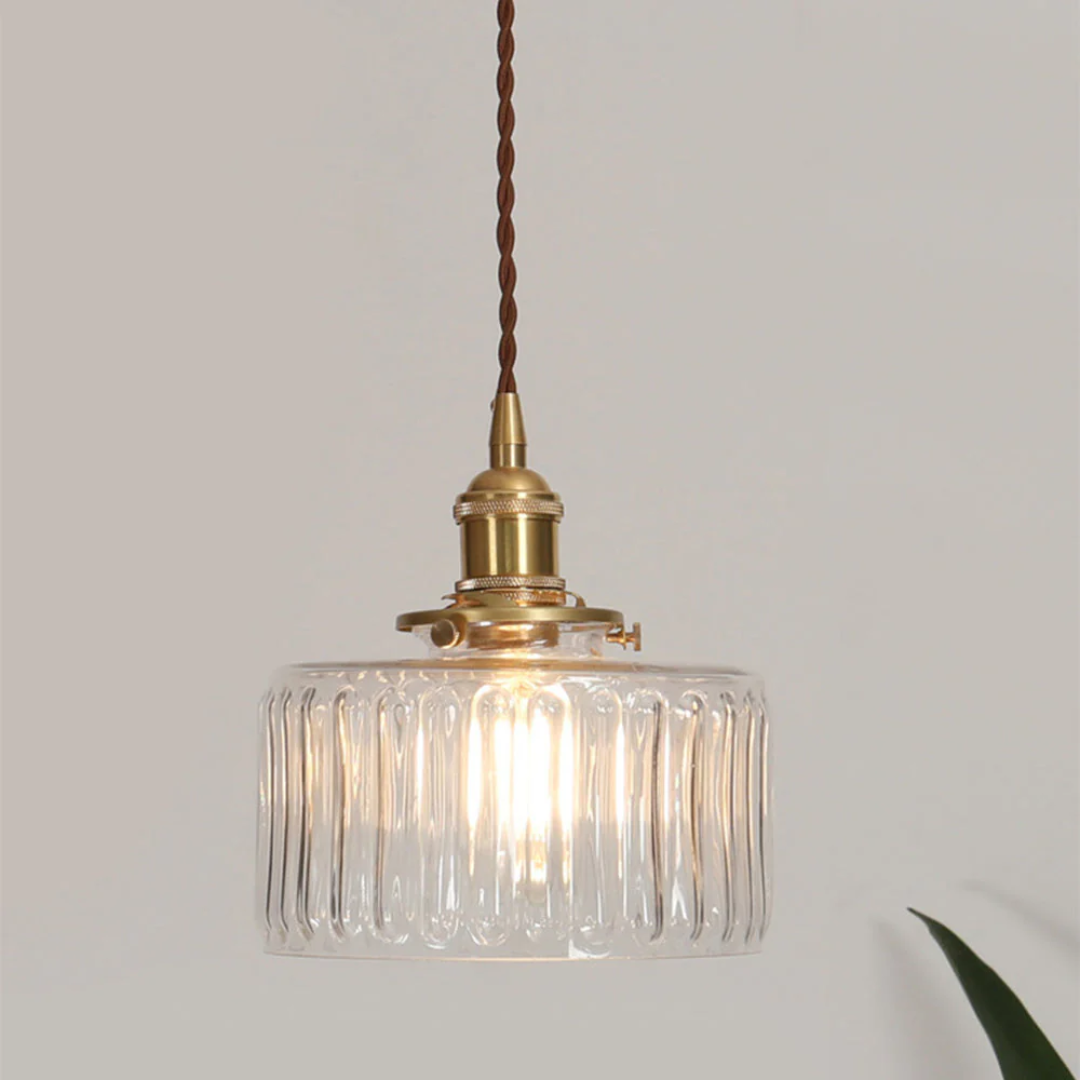 Kelva - Geribbelde Glazen Hanglamp