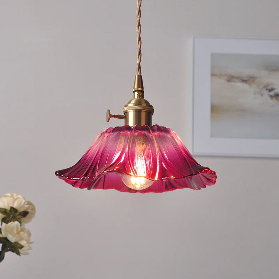 Bryna - Bloemvormige Glazen Hanglamp