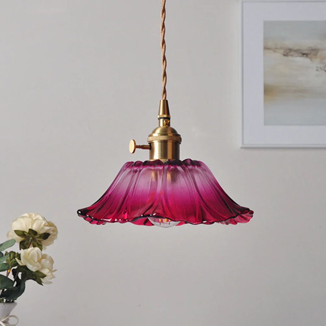 Bryna - Bloemvormige Glazen Hanglamp