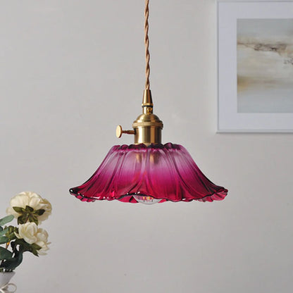 Bryna - Bloemvormige Glazen Hanglamp